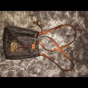 Michael Kors brown leather mini tote